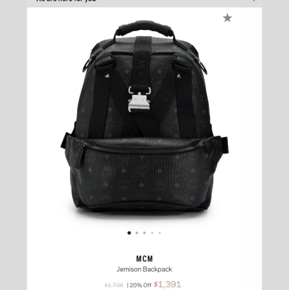 Mcm jemison duo back pack bum bag